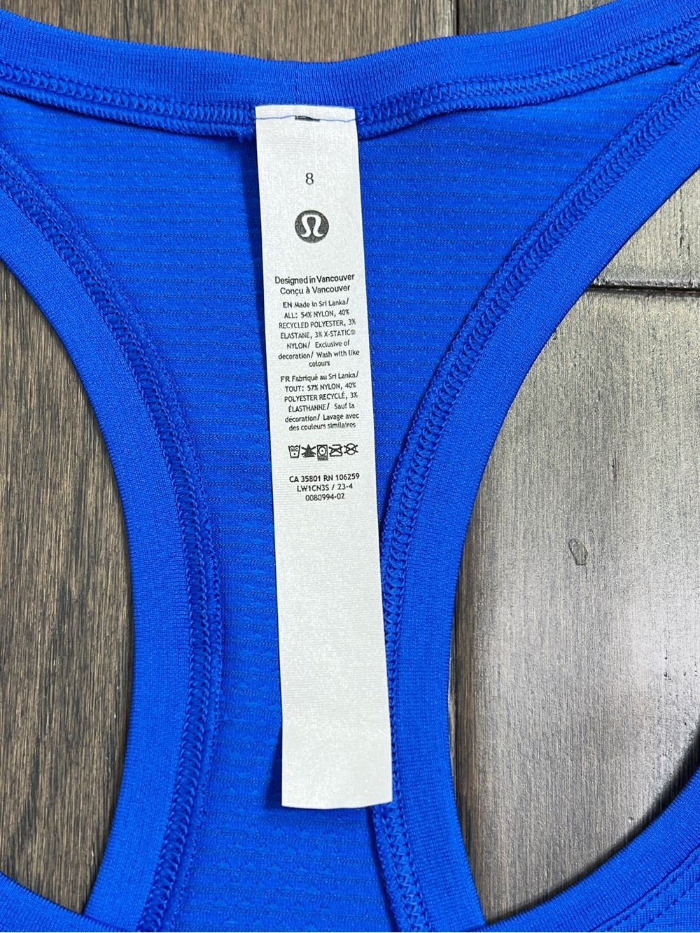 Lululemon NWOT Swiftly Tech Racerback Tank Top 2.0 *Race Length Blazer Blue Tone - Picture 6 of 9